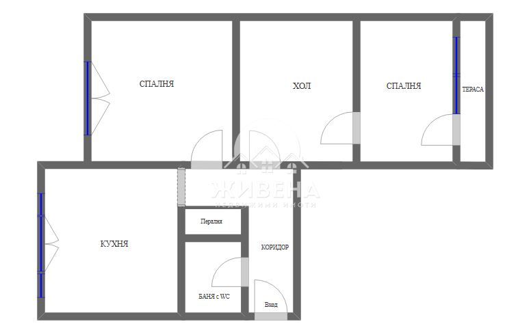 Продава обзаведен 3-стаен апартамент, кв. Трошево, 60 кв.м