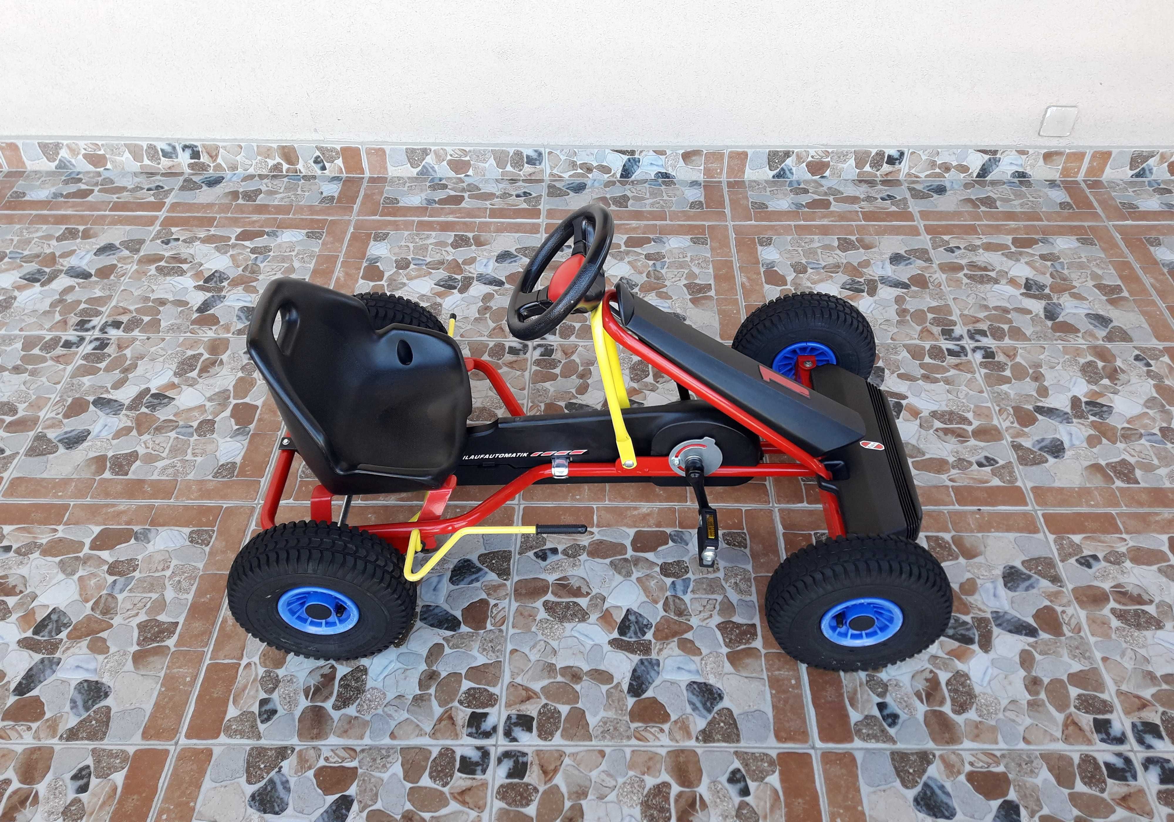 Cart (Kart) cu pedale pentru copii PUKY F 500L – roșu cu galben