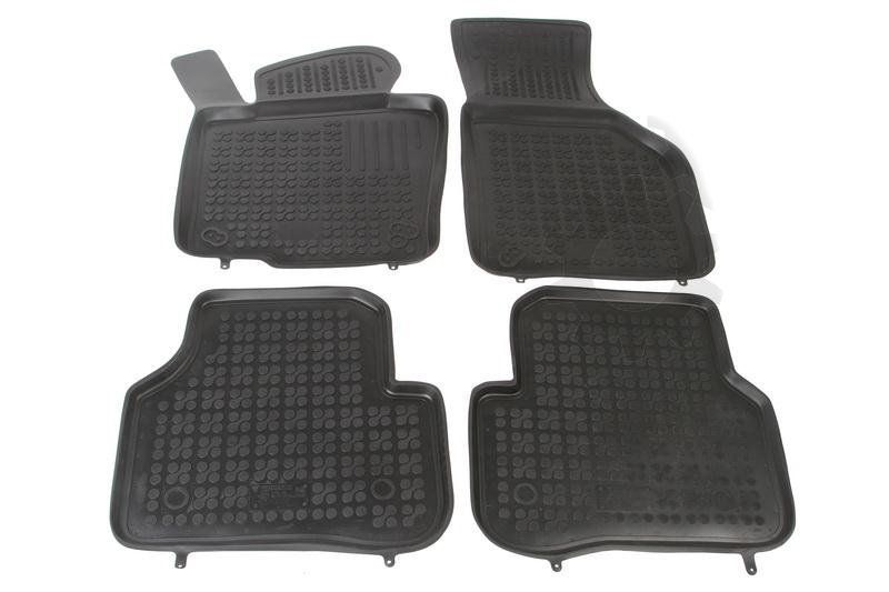 Set covorase auto din cauciuc VW Passat B6/B7 din 2005-2015; Passat CC (357) 2008-; CC (358) 2012-; B7 Alltrack 2012-; Tiguan 2007-2016, Jetta (1B) 07.2010-; presuri tip tavita marca Rezaw Plast