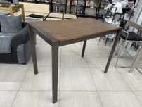 Masă de bar contemporană Fuji din metal antic blat lemn de nuc