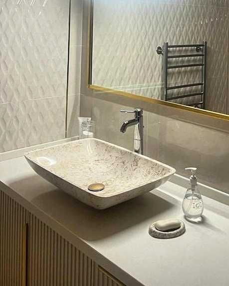 Накладные каменные прямоугольные раковины SHIP для ванной комнаты.