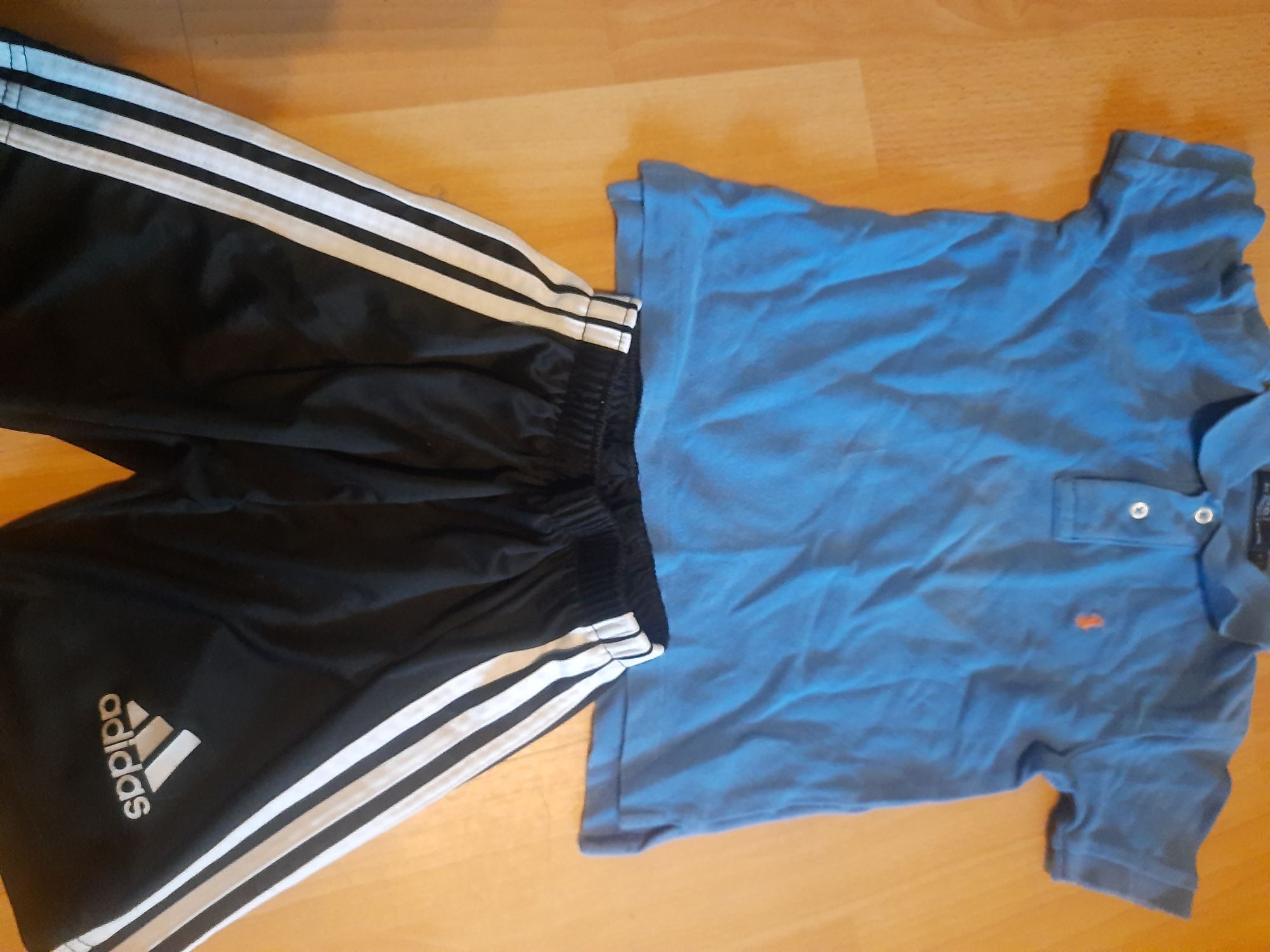 Tricou polo bumbac  Ralph Lauren și pantaloni scurți Adidas pt copii