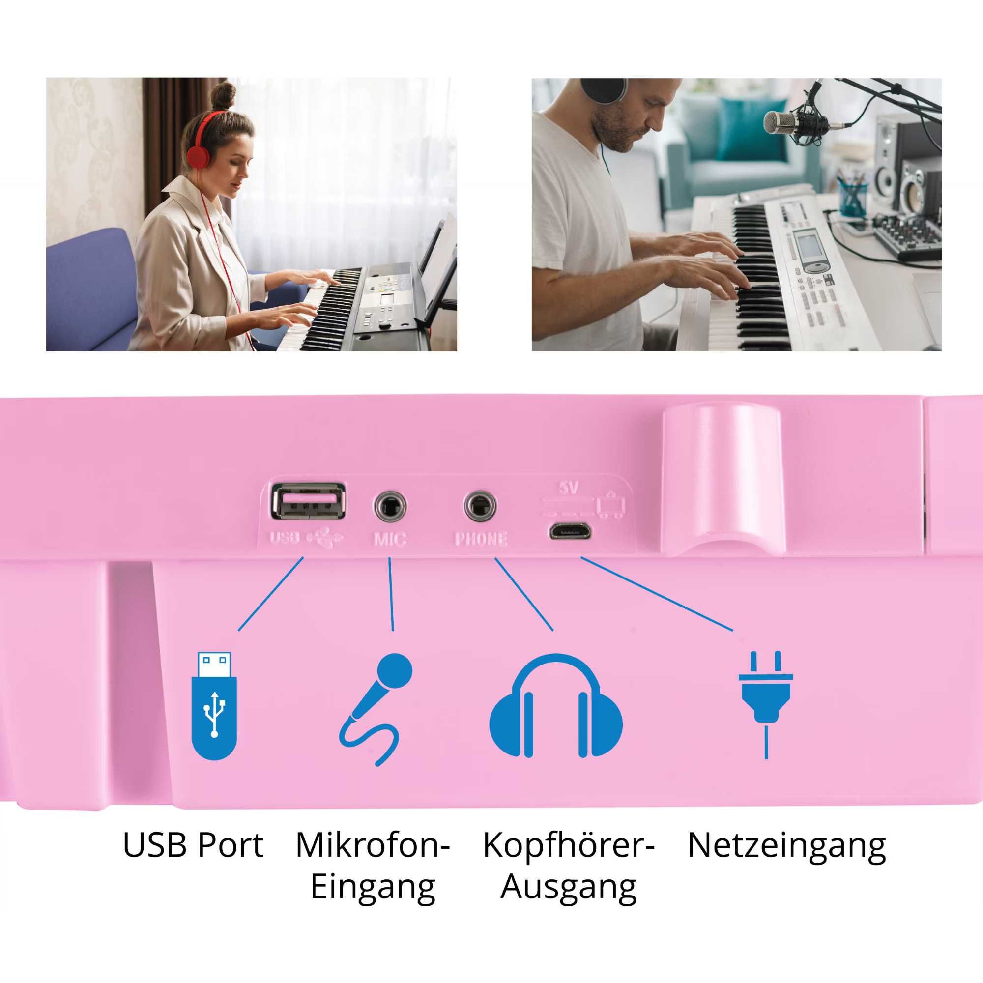 Orga portabila McGrey 6170 Pink Keyboard Battery Roz