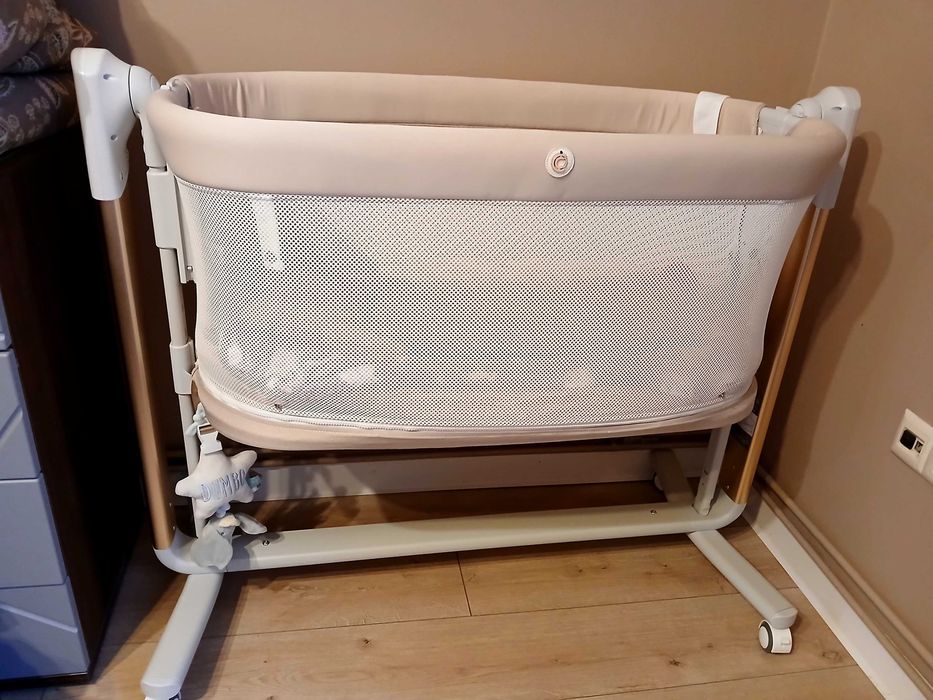 Patut pentru copii Cavoe COQ 4in1, cu balansoar electric, Cashmere