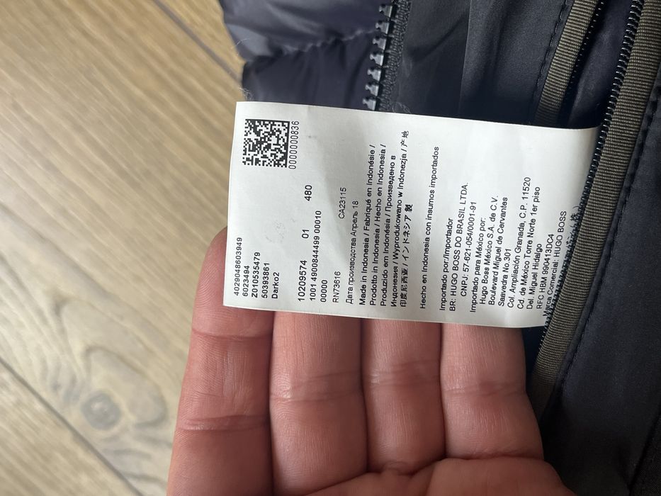 Hugo Boss : Darko 02 Zip Up Navy Puffer М/Л / Оригинал
