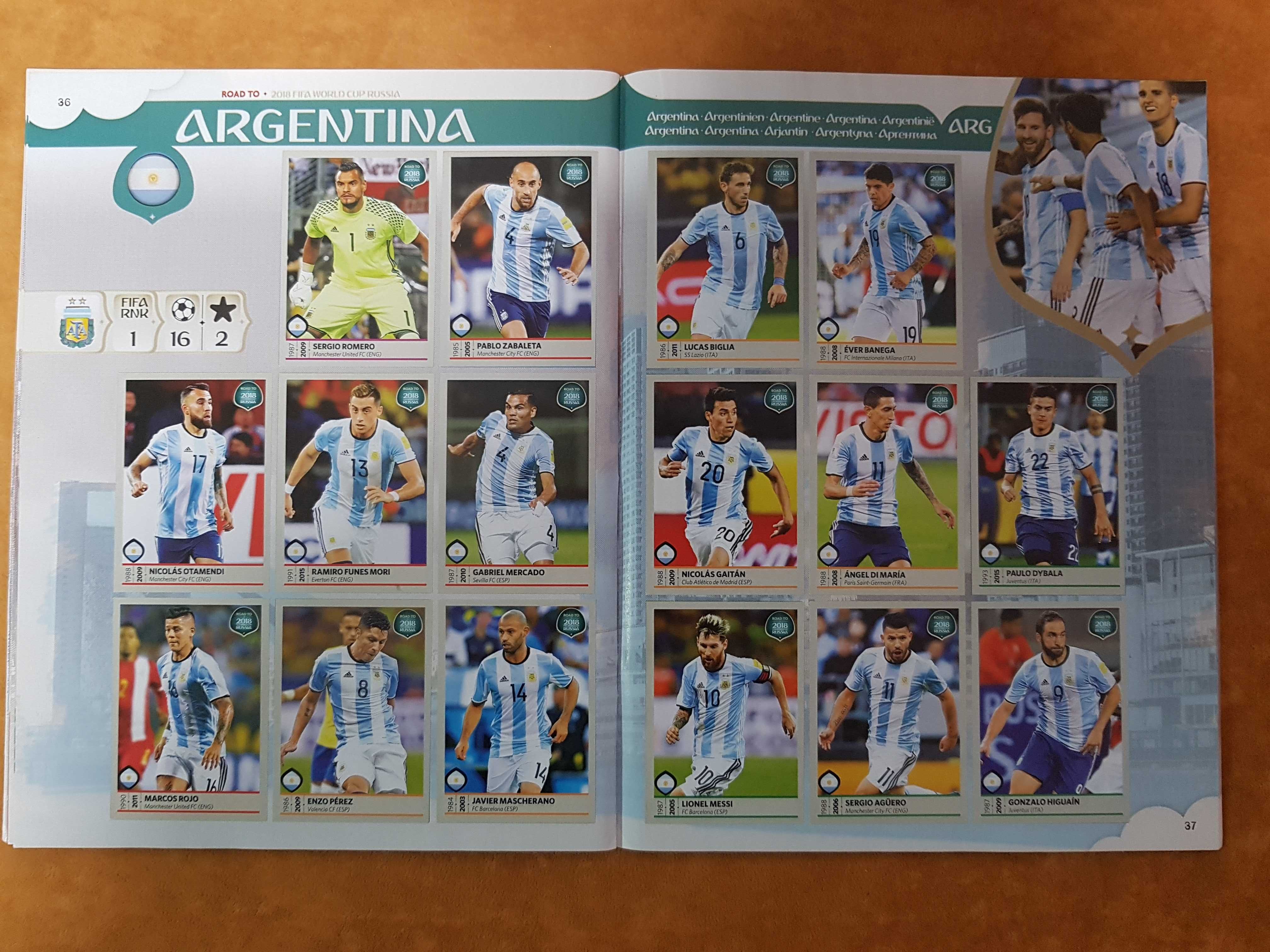 Album complet Panini Road to World Cup Rusia 2018 (cu Romania)