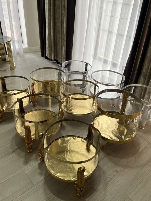 Стекланная корзина для подарков