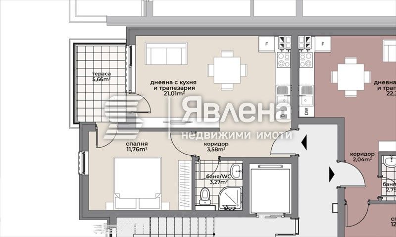 Продава се Двустаен апартамент в Варна, Погреби - 62 кв.м за 1323 €/кв.м - Снимка #3
