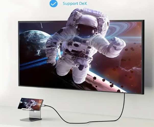 Type C-HDMI прожeкционен кабел за свързване на телефон с телевизор, 2м