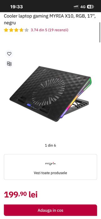 Cooler pad procurat cu o luna in urmă