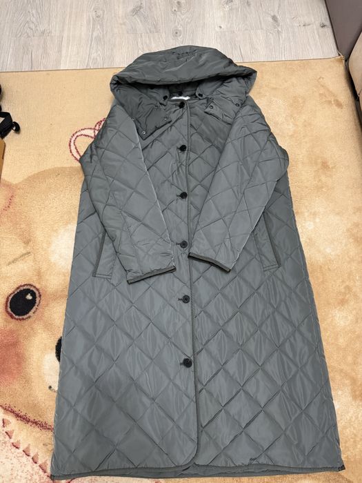 Zara стеганное пальто