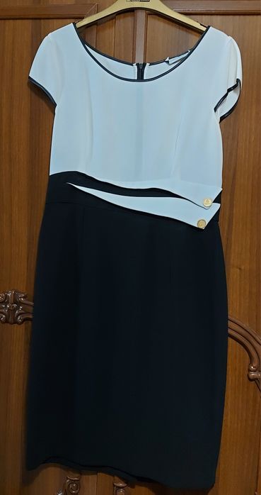 Платье деловое комбинированное