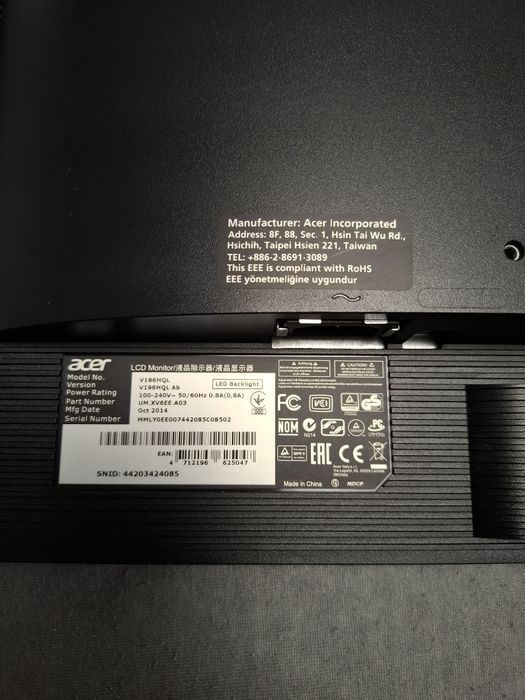 Monitor Acer 18.5