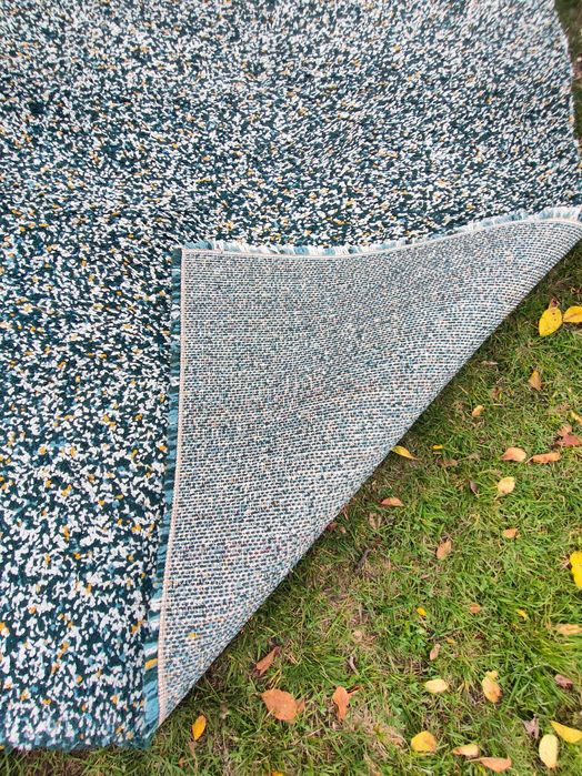 Covor IKEA fir lung verde-albastru 230x170 cm