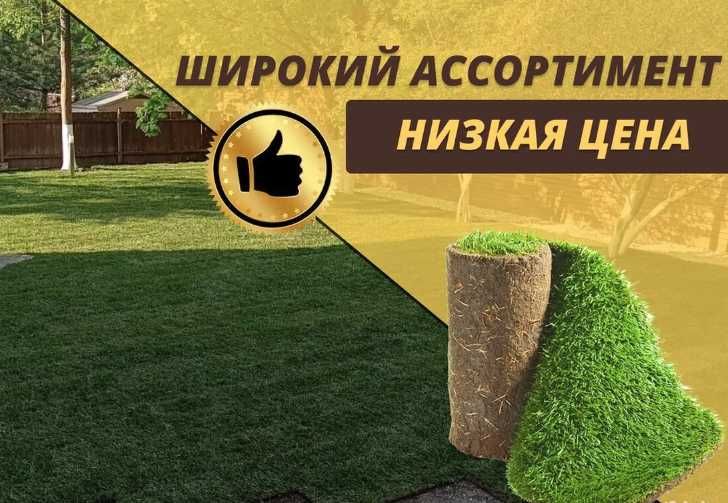 ИДЕАЛЬНЫЙ Рулонный газон с укладкой под ключ Посев газонная трава