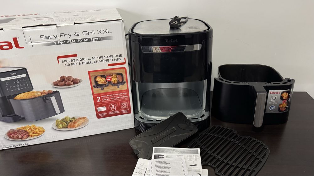 Friteuză cu aer cald Tefal Easy Fry & Grill XXL, 2 în 1
