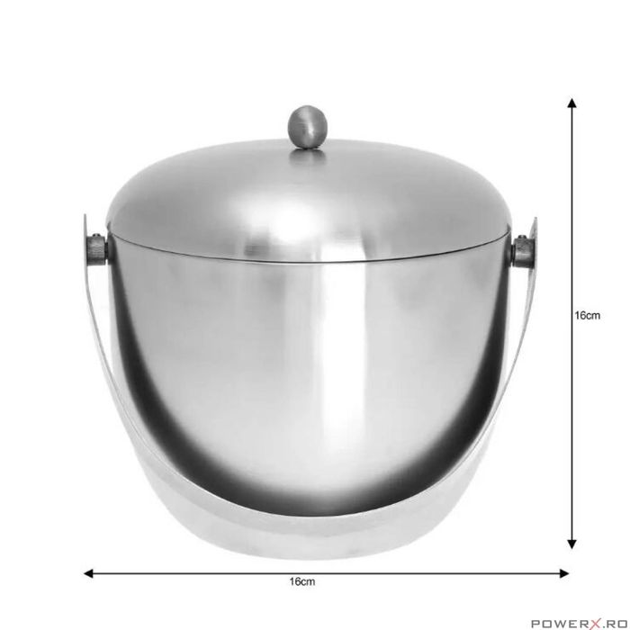 Frapiera pentru gheata, din inox, capacitate 1.75 L, Kinghoff