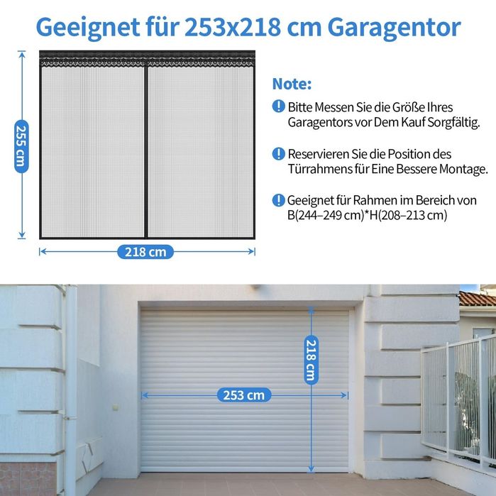 Plasa împotriva insectelor pentru ușa de garaj