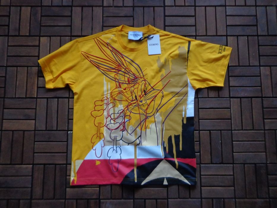 Мъжка тениска Iceberg Yellow Ivory Cartoon размери M, L