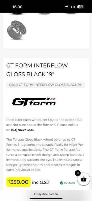 Jante GT-Form Wheels (semi-forjate) 5x112 R19