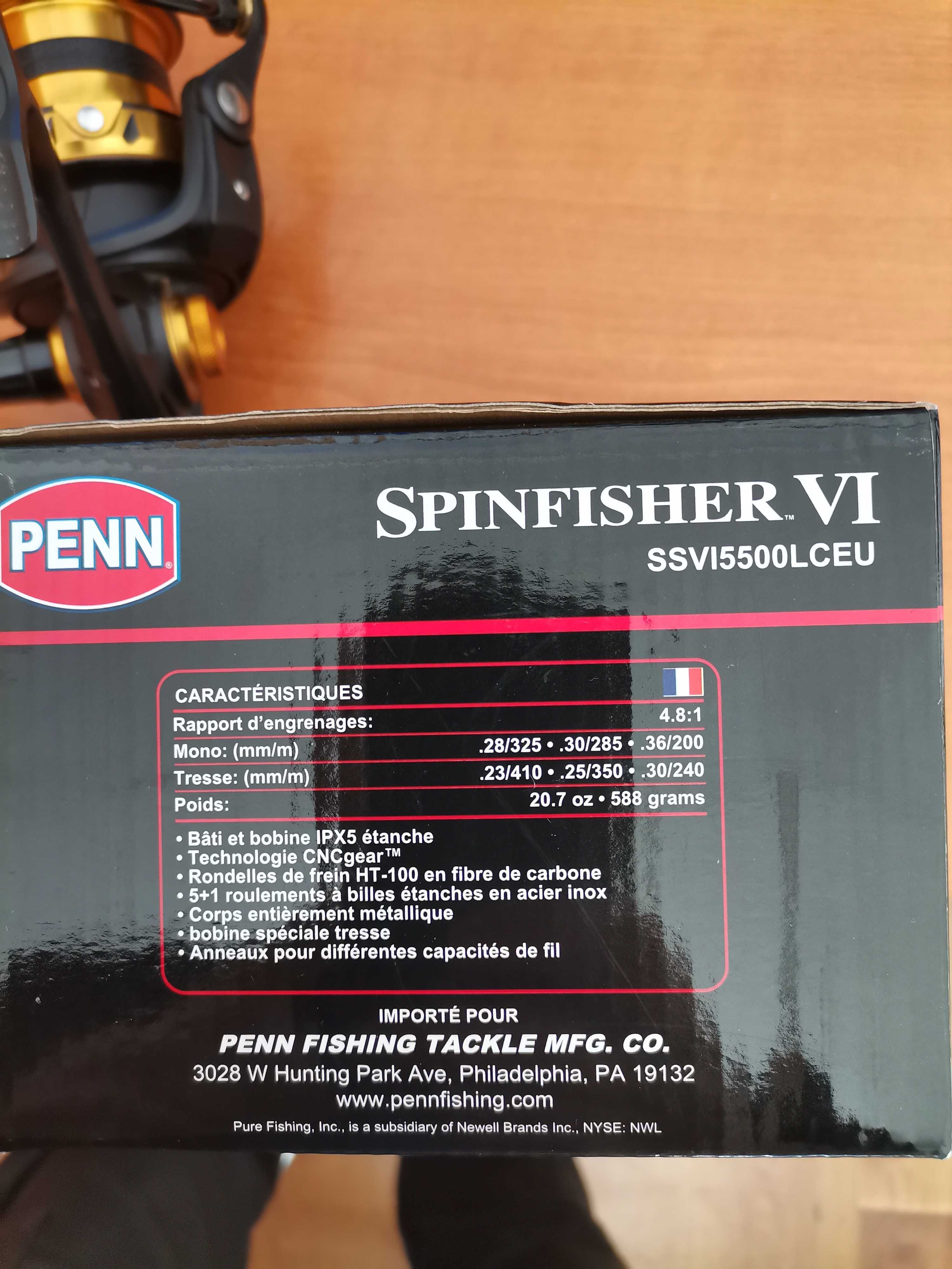 Макари Penn spinfisher vi long cast 5500