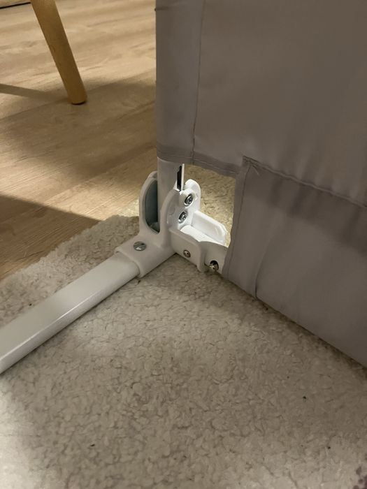 Bariera de protectie pentru pat, Wunderkid, 150x58 cm, Gri