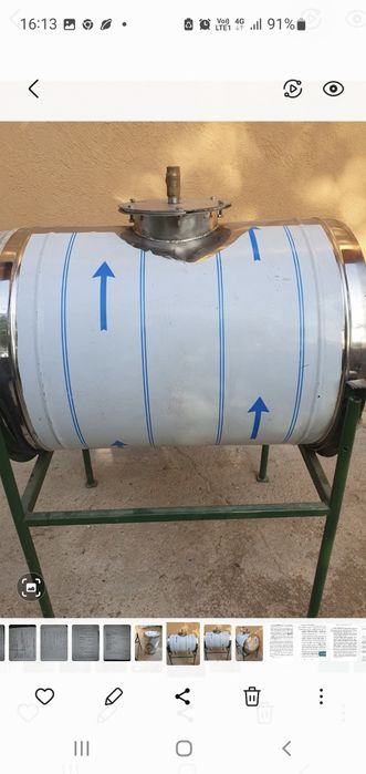 Vând butoi inox 100 litri