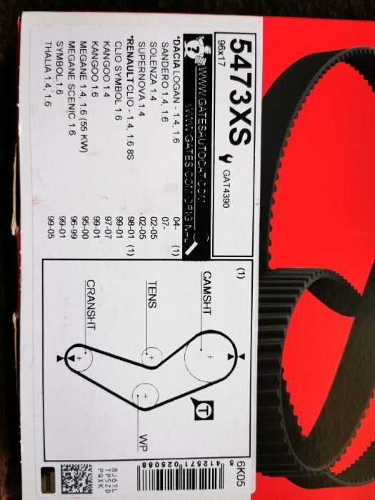 Ангренажен ремък и обтяжна ролка за RENAULT