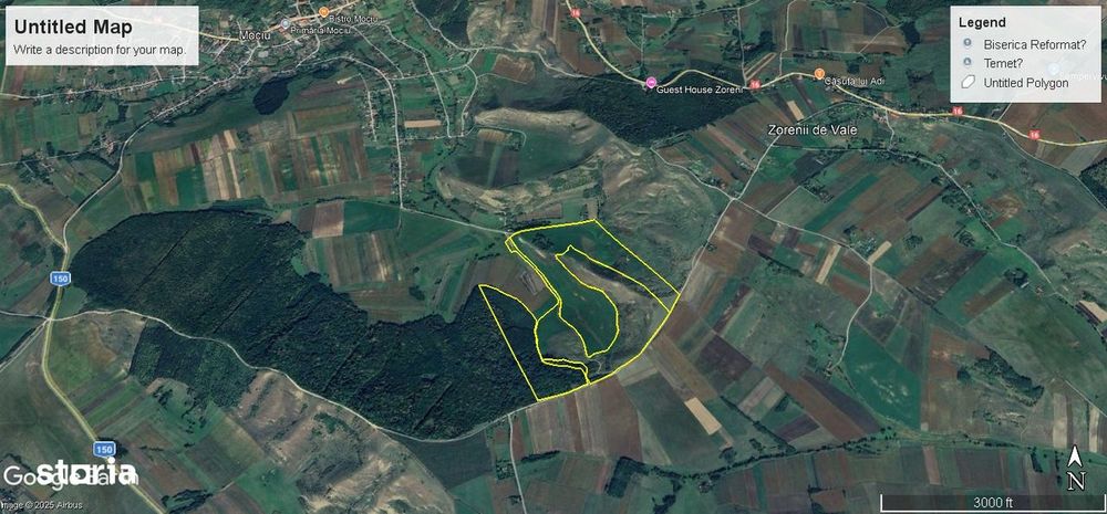 Vand teren 40 ha Mociu jud Cluj