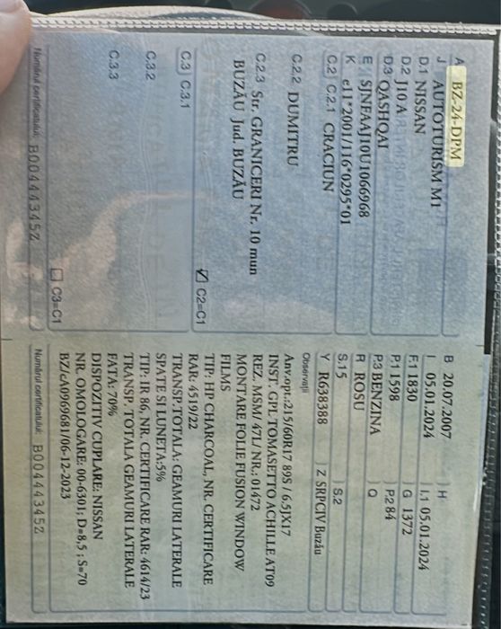 Vand Nissan Qasqai benzina si gpl