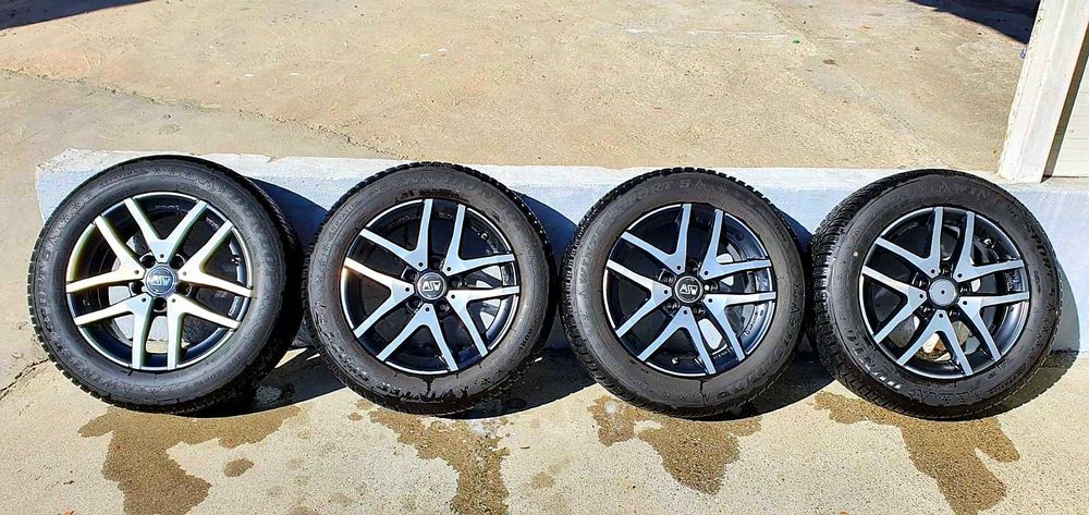 4 jante msw r16 +cauciucuri  dunlop  iarna sensori*