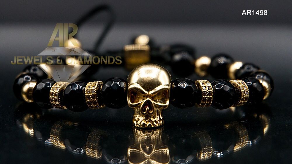 Bratara Aur 14 K Skull Collection ARJEWELS model nou (AR1498)