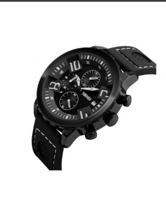 Ceas barbatesc analog cu data Skmei 9153CL sport negru