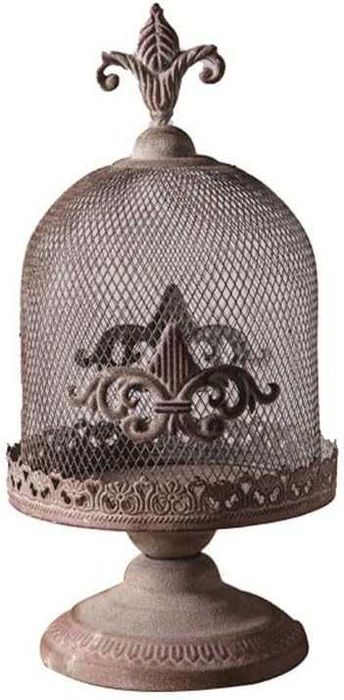 Suport lumanare / Sfesnic retro, 43 x 23 cm, gri