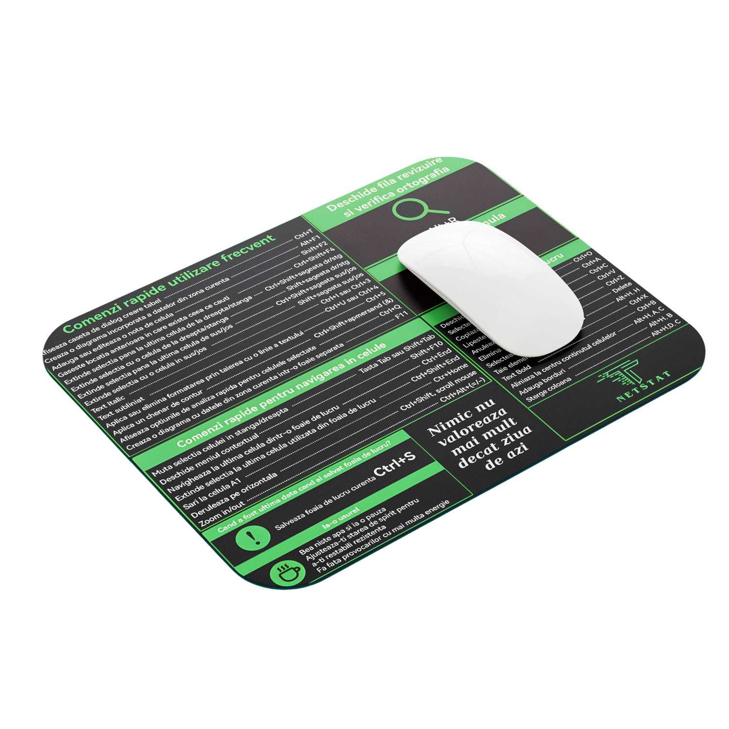 Mousepad Excel, Ergonomic. 240x200x1.5mm, Negru