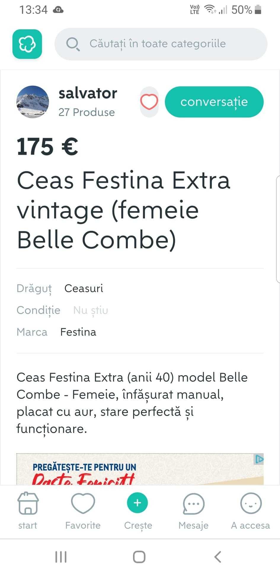 Ceas mecanic Festina Extra Belle Combe