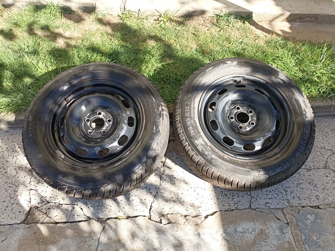 Зимни гуми 195/65/15 с железни джанти 15" за Golf, Audi, Seat, Skoda