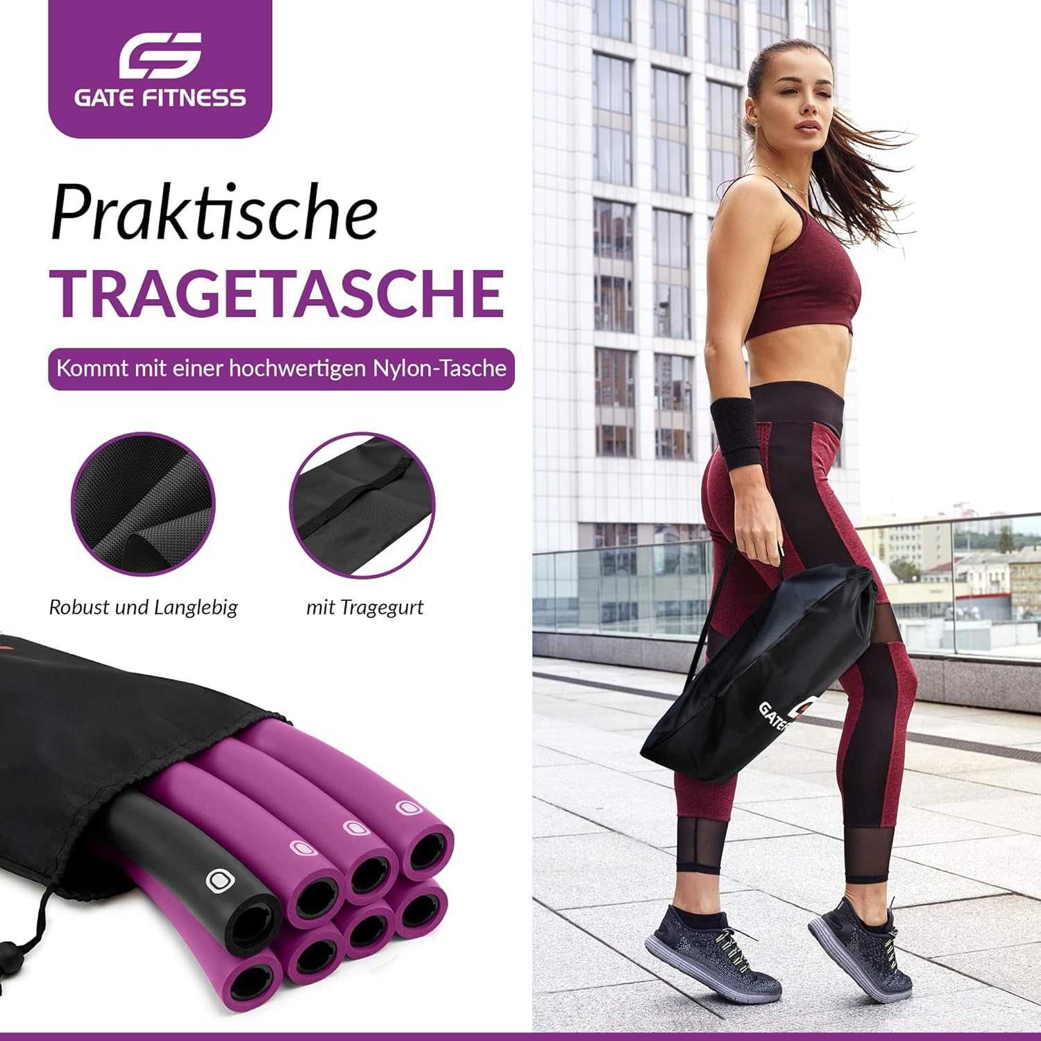 GATE FITNESS Хула обръч за възрастни и деца за отслабване 1,5 кг