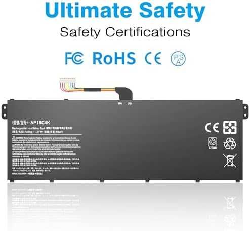 Нова Нова батерия за Acer Spin 3 SP314-54N Aspire 5 A515 11.4V 48Wh