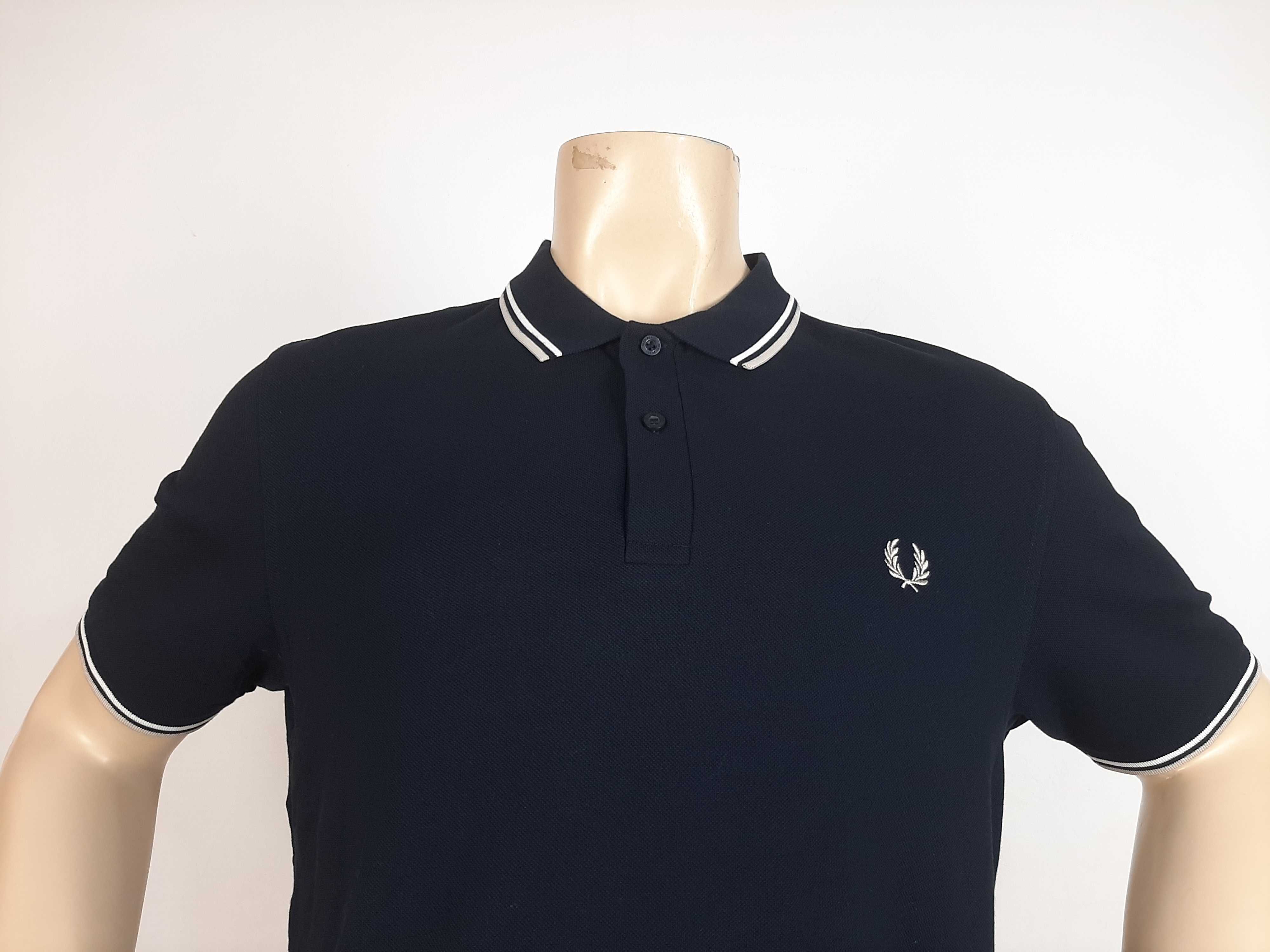 Fred Perry - Оригинална мъжка тениска с яка размер XL