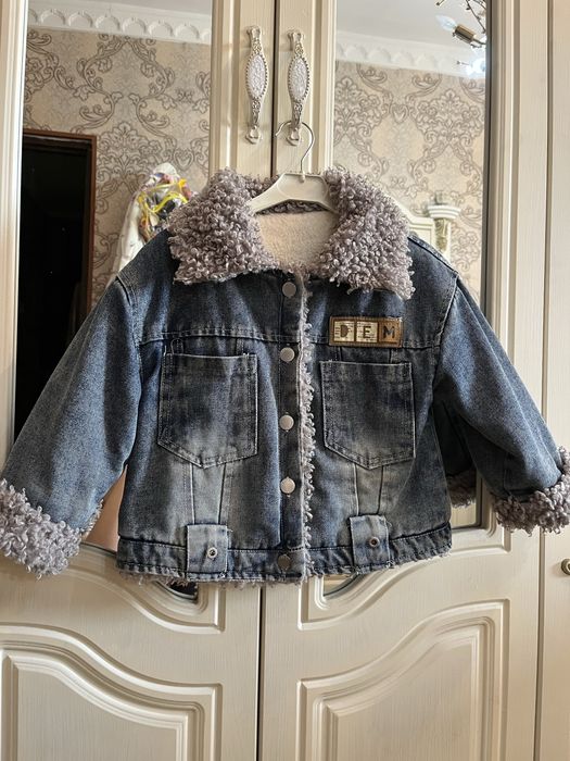 Kurtka djinsoviy qalin qizlar uchun 3/4 yosh