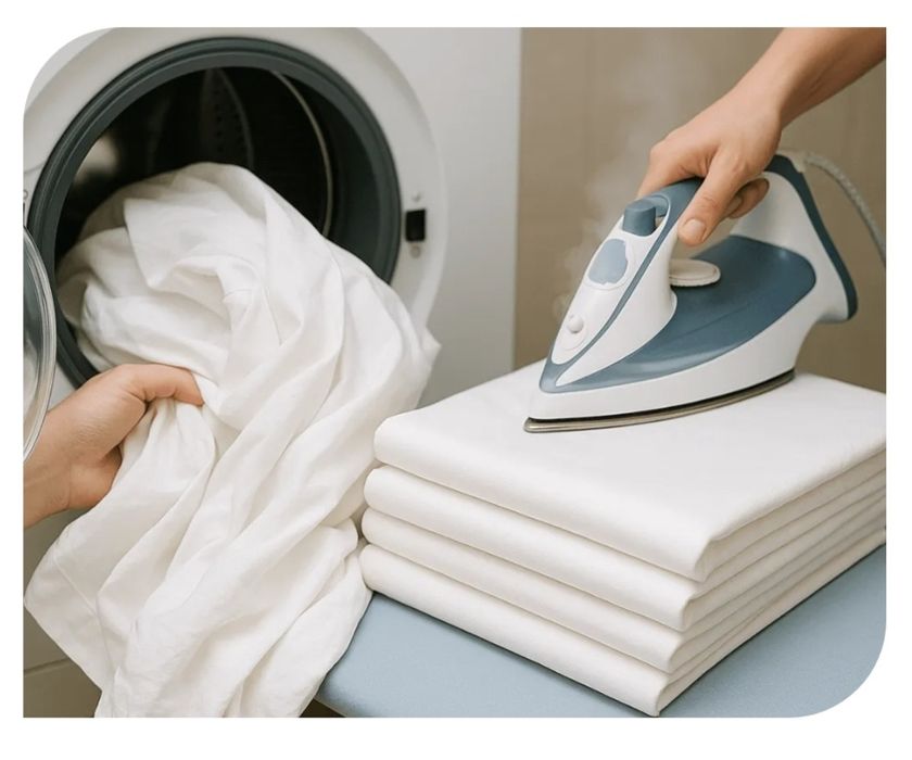 Стирка и глажка домашняя.