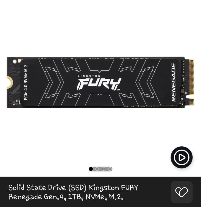 SSD Kingston FURY Renegade Gen.4, 1TB