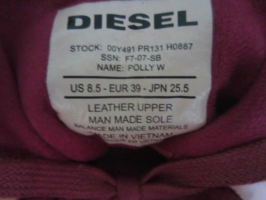 Ghete dama Diesel,Polly Battery Pink,mas. Eur38, stare f. buna