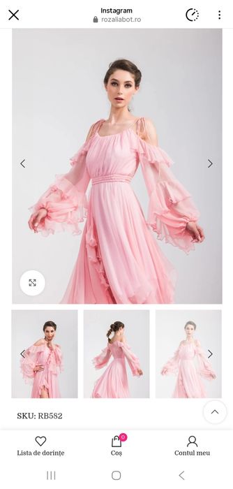 Rochie din mătase naturală Rozalia Bot