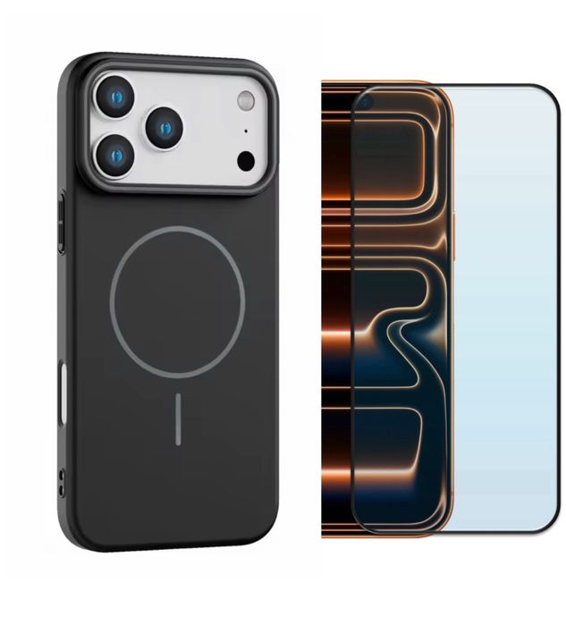 Husa Magsafe Armour + Folie Sticla  D/6D/Privacy Iphone 17 PRO MAX AIR