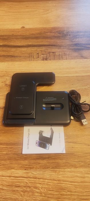 Безжично зарядно 3в1 wireless charger