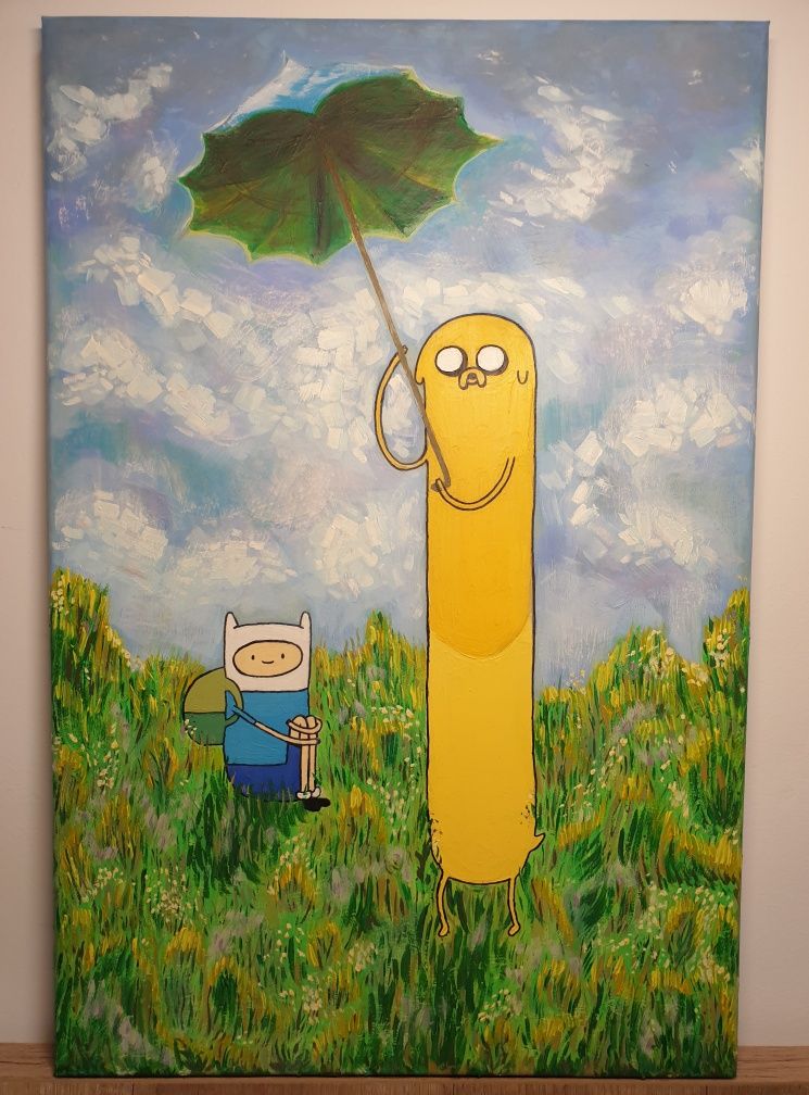 Tablou/pictura ulei Adventure Time 40x60 cm