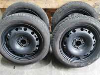 Set anvelope de vara 185 55 15  cu jante tabla 5 x 100