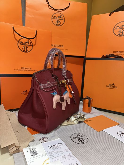 Geanta Hermes Birkin 35cm Burgundy/Accesorii Gold